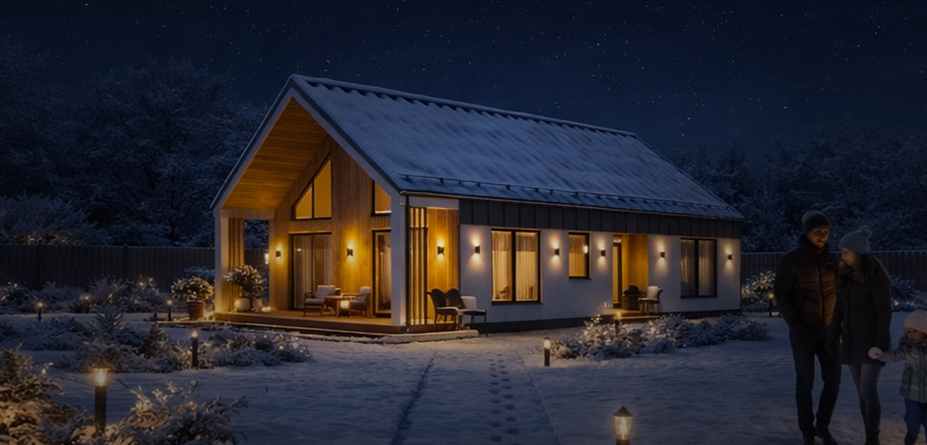 Современный загородный дом от SMARTBUILD — зима