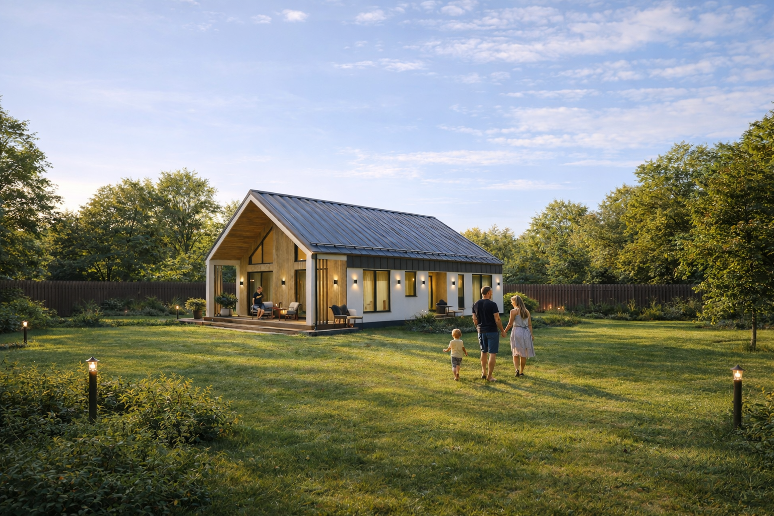 Современный загородный дом от SMARTBUILD — лето